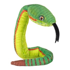 Wild Republic Coilkins Sabah Pit Viper, Stuffed Animal, 12 Inch, Plush Toy, Fill is Spun Recycled Water Bottles