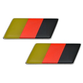 ERPART German Germany Flag Emblem Badge Nameplate Decal Rare Compatible with Volkswagen VW (Pack of 2)