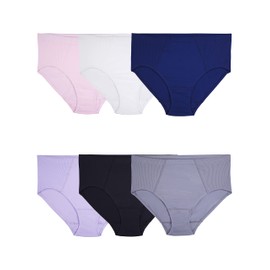 Fruit of the Loom womens Fit for Me Plus Size Underwear Briefs, Brief - Flexible Fit Assorted, 11 US
