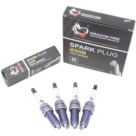 DRAGON FIRE PERFORMANCE IRIDIUM Spark Plug Set Compatible with Nissan Altima Frontier Sentra Rogue Versa 1.6L 1.8L 2.0 2.5 07-19 3490 224011HC1B 224013TA1B FXE20HE11C 97292 LKAR6AHX OEM Fit DFSP1008x4