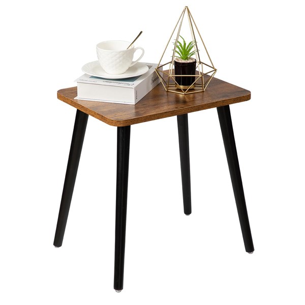 FORAOFUR Side Table, Rectangular Wooden Small End Table, Small Accent