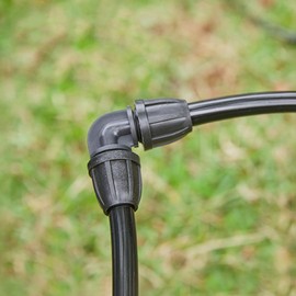 Topways Drip Irrigation Connector Kit, 4mm/7mm Tubing Hose Irrigation Connector for Garden Watering System (6 Elbows)