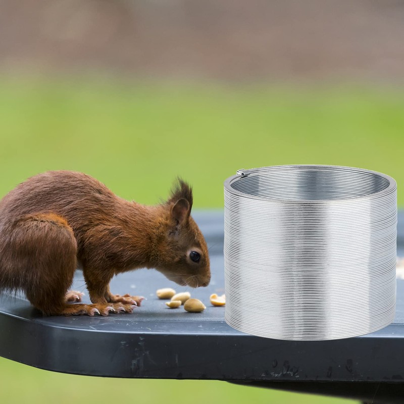MFUOE Squirrel Proof Spring Metal Squirrel Baffle Bird Feeder Wrap