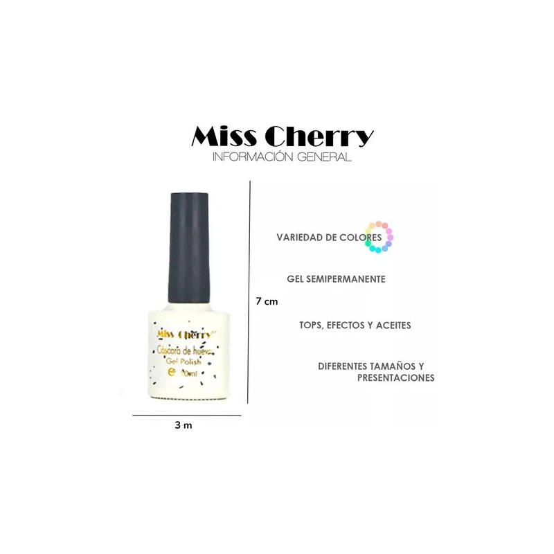 Miss Cherry Gel Semipermanente Efecto Huevo De Codorniz 10ml