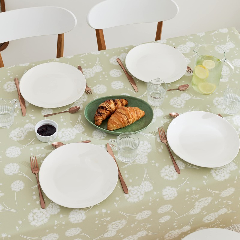 KP HOME Wipe Clean PVC Tablecloth, Rectangular, 200 x 140
