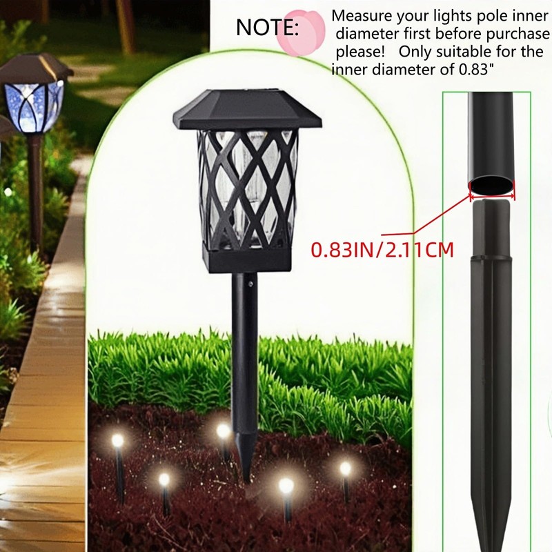 8.25" Reinforced ABS Plastic Solar Ground Spikes - Durable Solar