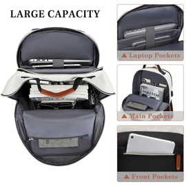 CAYINTOP School Backpack for Teen Girls - Cute College Backpacks Student Bookbag Travel Back Pack for Women with USB Charger 15.6 inch Laptop Bags Anti-theft Casual Daypack