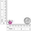 Gem Stone King 925 Sterling Silver Pink Created Sapphire and