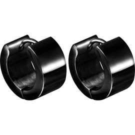 FILANGO 1 Pair of Surgical Steel Hoop Earrings, Choice of Colours and Sizes, Stainless Steel
