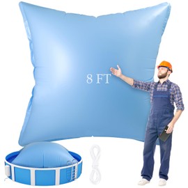Hungdao 8 ft x 8 ft Pool Air Pillows for Above Ground Heavy Duty Air Pillow Kit for Winterize Closing Large Square Cushion Swimming Pool Closing Protects Covers with Cords