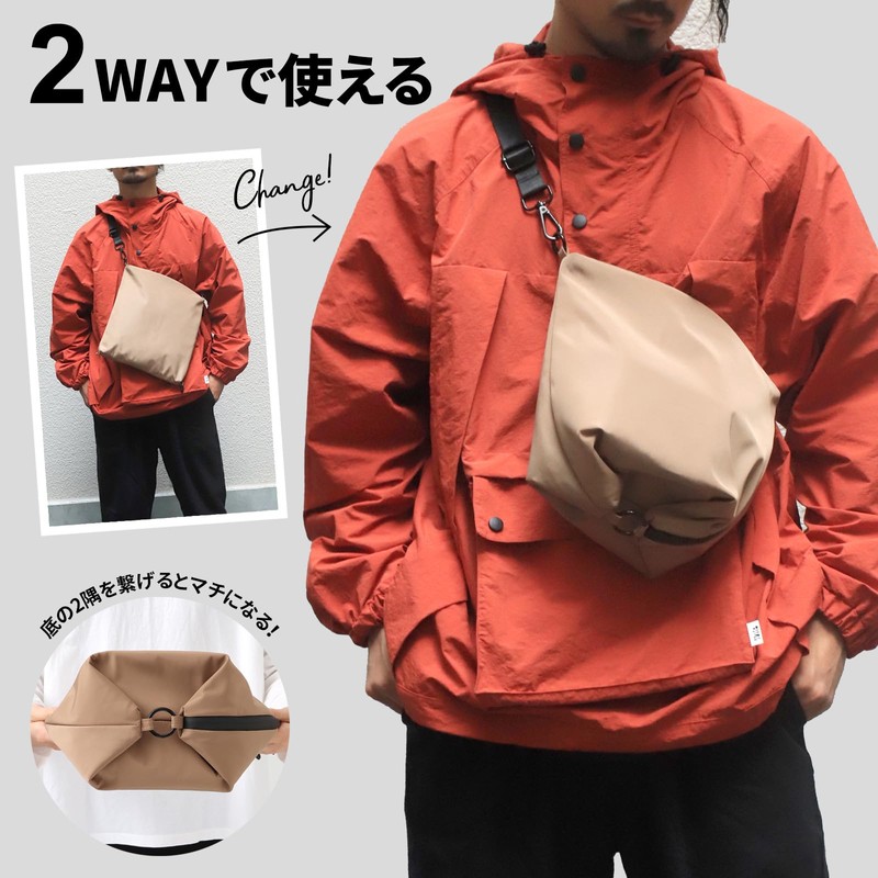 [QUARE] サコッシュ ショルダーバッグ バッグ ナイロン メンズ レディース 防水 a4 カバン