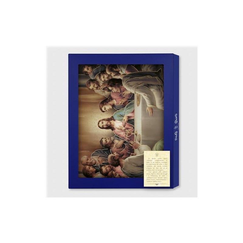 Fratelli Bonella Table in Gilded Oak Melamine with Last Supper