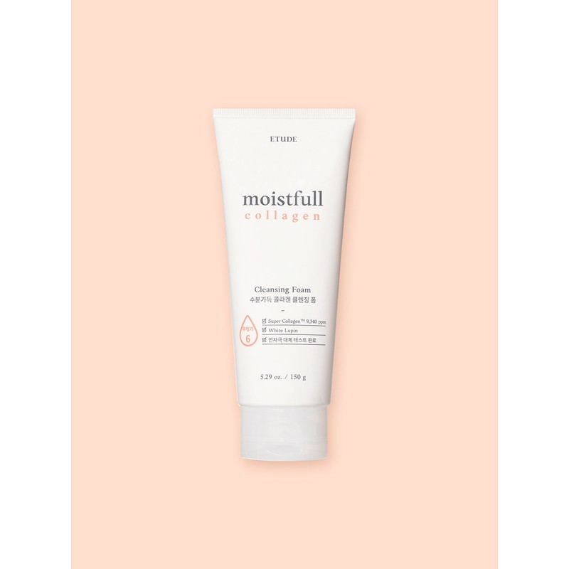 Etude Moisture-filled Collagen Cleansing Foam / 에뛰드 수분가득 콜라겐 클렌징