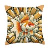 Fancy Goldfish Art Oranda Goldfish Crystals Throw Pillow