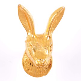 ETHNICITI Hare Head Gold Metal Vintage Knob Pull Handle Drawer Cupboard Cabinet Gold Hare Head Metal Knob