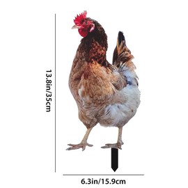 Hen Statue – Outdoor Garden Decoration Yard Art Figure Sculpture Decor, Rustic Animal Sculpture for Lawn and Patio