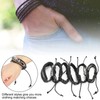 2Sets Adjustable Braided Bracelet Metal Inlaid Wristband Retro Style Cuff