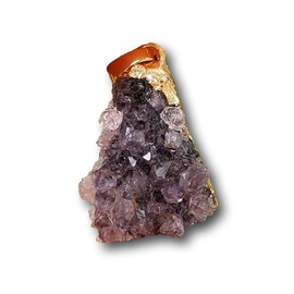 Sublime Gifts Amethyst rough crystal healing natural metaphysical chakra gemstone wire wrapped pendant with necklace - pc#2