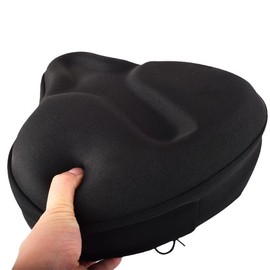 Saddle Cushion, Saddle Cover, Special Design for Spinning Bikes, Thick Bicycle Aerobic Bike Cushion, Painless, Bicycle Saddle Cover, Cushion, Waterproof Saddle Cover (Black)