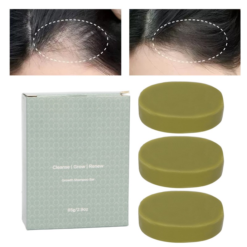 3pcs Hair Strengthening Shampoo Bar Moisturizing Deep Cleansing Scalp Care