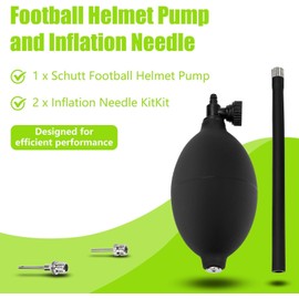 Football Helmet Thumb Screws & Helmet Pump and Inflation Needle Compatible with Riddell SpeedFlex, Keep for Speedflex Youth Football Helmet Chinstrap Stabilization System to Reduce Head Injury