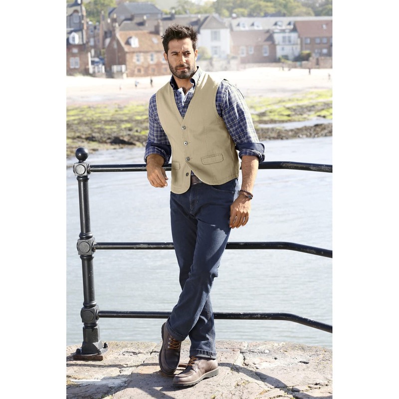 Jan Vanderstorm Torell Men's Vest, beige