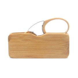 [Henghao] 携帯用 超軽量竹製 老眼鏡 手作りシニアグラス おしゃれ リーディンググラス 専用ケース付 H6037 (竹色, 1.50)