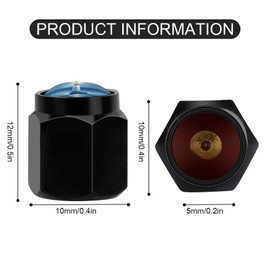 Buyidec Lighthouse Painting Tire Valve Stem Caps Aluminum Black Stem Tire Valve Caps Universal Stem Covers for Cars SUVs Trucks Bikes Motorcycles Bicycles (4 Pack)