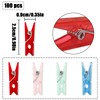 NILLOS Mini Pegs, 100 PCS Colorful Plastic Mini Photo Clips