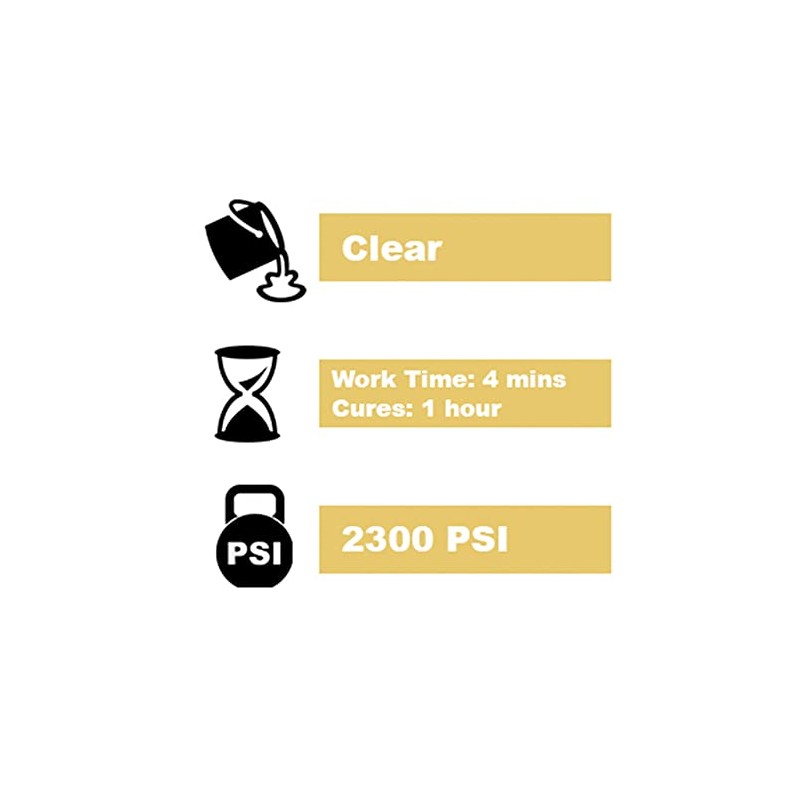 PC Products PC-Clear Epoxy Adhesive Liquid, 16oz in Two Bottles,