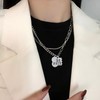 Honbay Silver Dog Bone Shaped Charm Best Friends Necklace and