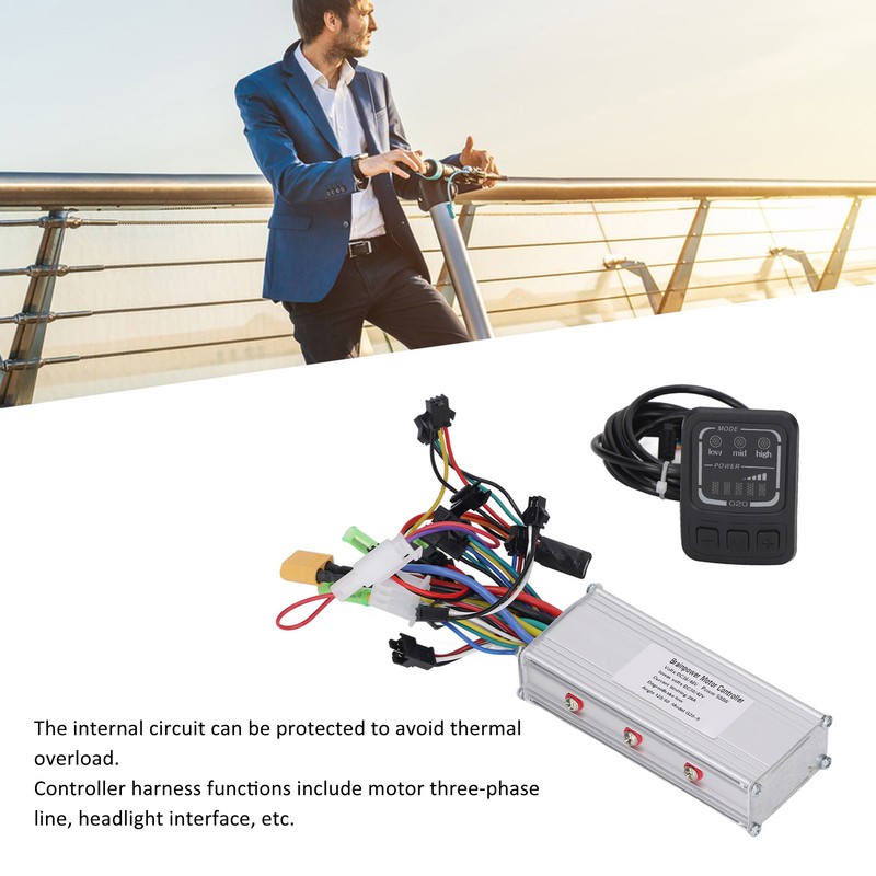 Electric Bike Controller 36V 48V 500W Scooter Motor Controller with