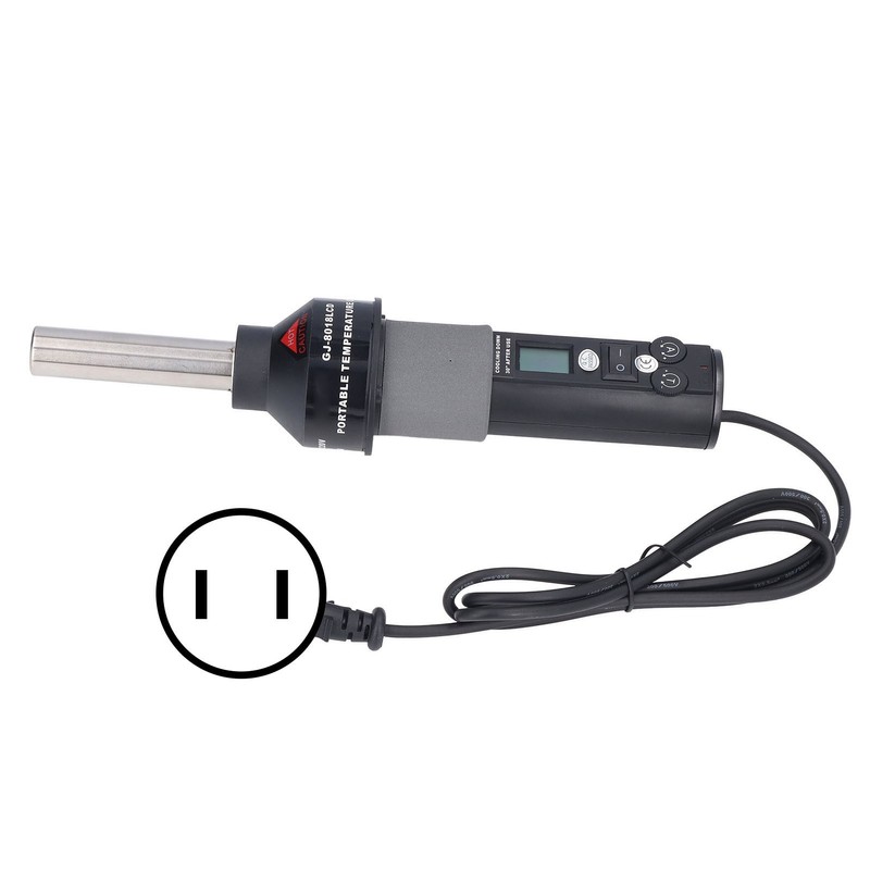 6Pcs Hot Air Gun LCD Digital Display Adjustable Portable Heating