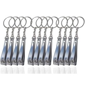 Nail Clippers with Key Ring, 12-Pack, 9.5 cm, Compact Size for Kids and Adults