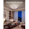 Bladeless Ceiling Fan with Light, 20 Inch Low Profile Flush