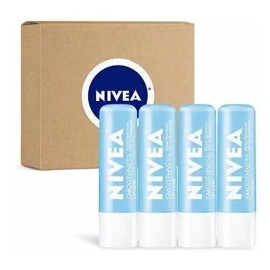 Bálsamo Labial Nivea Smoothness con SPF 15 Transparente, Pack de 4                                                                                    