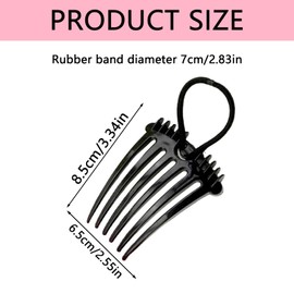 4Pcs Comfortable Hair Bandette Comb Band Easy Convenient Use Hair Side Comb Ponytail Pin Volume Inserts Vintage Hair Side Clip for Hair Styling Tool
