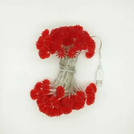 Amants01 USB 5V Red Lanterns String Lights 33ft/10M 80 LEDs Fairy String Lights for Wedding,Chinese New Year,Spring Festival,Party Decoration,Christmas.