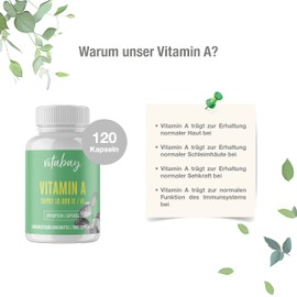 Vitabay Vitamin A, 10,000 IU, 120 Vegi Capsules