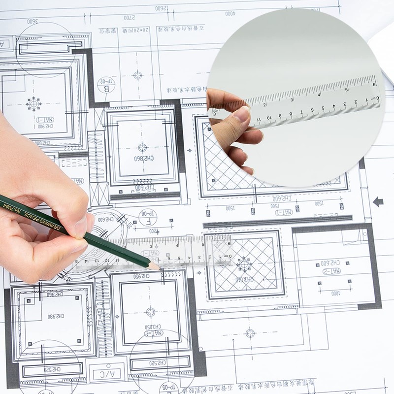 10 Pack Clear Plastic Ruler Kit - Transparent Straight Ruler