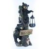 Large Black Bears Welcome Sign / Statue with Solar LED
