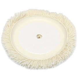 ANCLLO 8 Inch 100% Wool Hook and Loop Grip Buffing Pad for Compound Cutting and Polishing