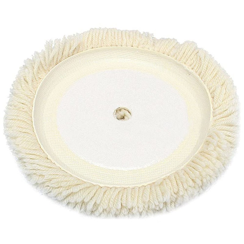 ANCLLO 8 Inch 100% Wool Hook and Loop Grip Buffing