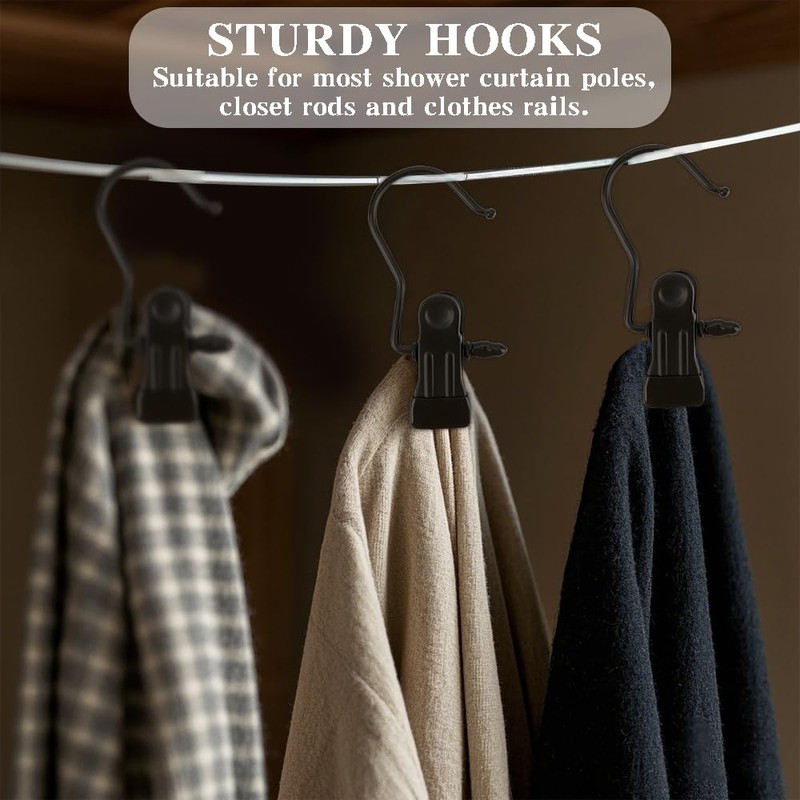 20 Pcs Portable Laundry Hooks Clip,Stainless Steel Laundry Hooks Clips,Laundry