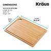 Kraus Kore Solid Bamboo Cutting Board for Workstation Kitchen Sink