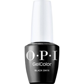 OPI GelColor, Dark Black Opaque Crème Gel Nail Polish, Up to 3 Weeks of Wear & Self-Correcting Formula, Black Onyx, 0.5 fl oz