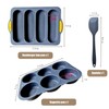 3 PCS Silicone Hamburger Bun Pan and Baguette Pan Set,