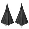 2 x 33" Photo Studio Black Silver Reflective Umbrella For