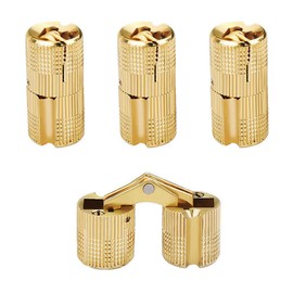 14mm Invisible Brass Barrel Hinges Hidden Concealed Furniture Hinges 180 Degree Opening Angle 4Pcs