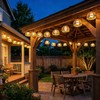 TWINKVILLA Solar Rattan String Lights Outdoor, 16FT 16 LED Half-Globe
